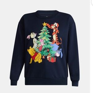Disney Women’s Winnie The Pooh Christmas Light-Up Fleece Sweatshirt, Size XXL